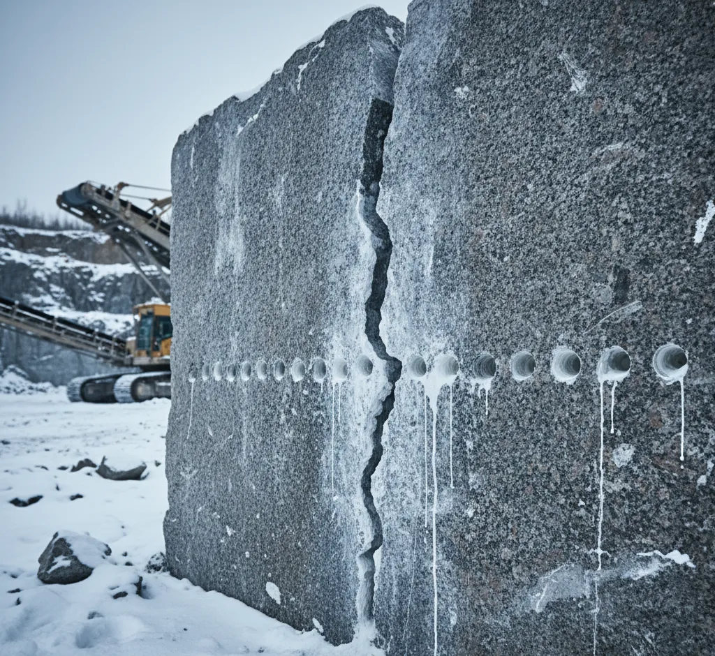 Using Soundless Cracking Agent in winter mining site